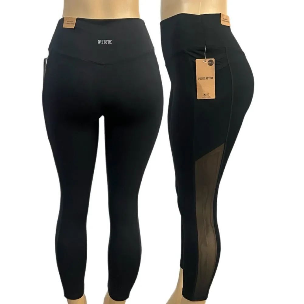 Victoria’s Secret Pink Active Ultimate high Waist 7/8 ankle leggings Black M